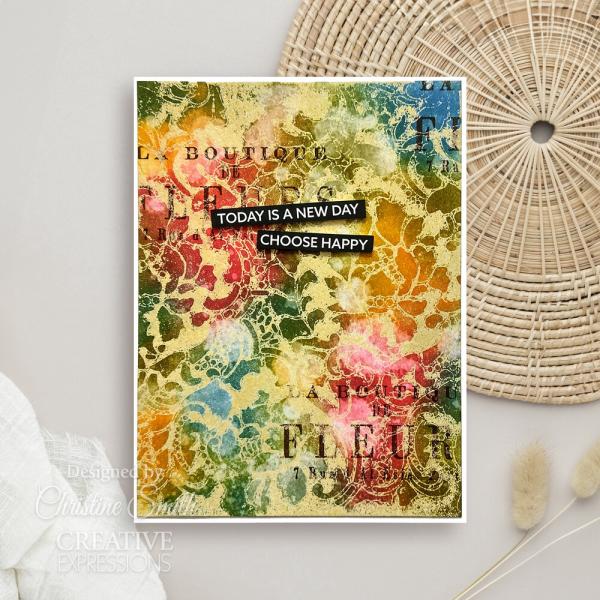 Creative Expressions - Schablone "Lace Fragment" Stencil Design by Taylor Made Journals