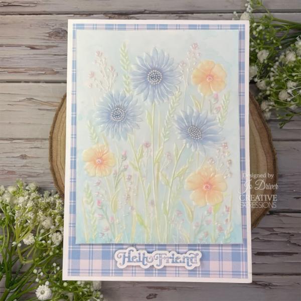 Creative Expressions - 3D Embossingfolder "Wildflowers" Prägefolder Design by Sue Wilson