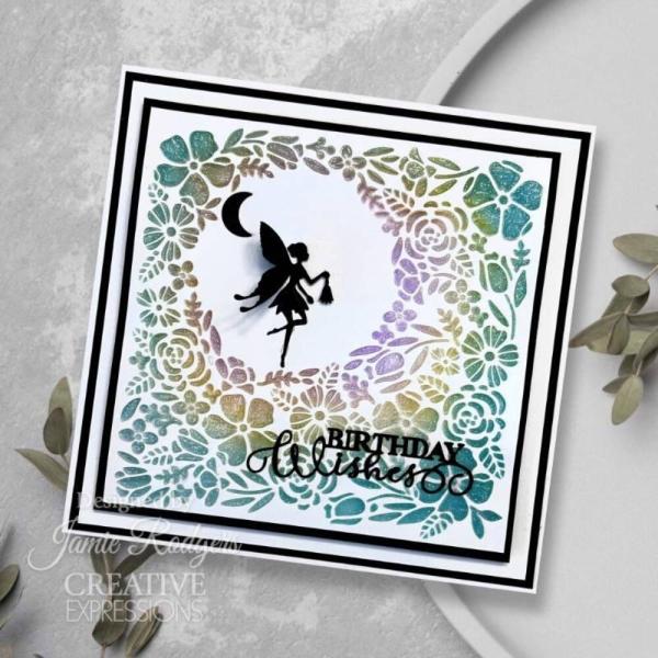 Creative Expressions - Schablone "Bountiful Bouquet" Stencil 6x6 Inch Design by Jamie Rodgers