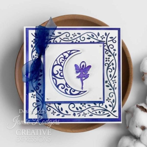 Creative Expressions - Schablone "Entwined Floral Frame" Stencil 6x6 Inch Design by Jamie Rodgers