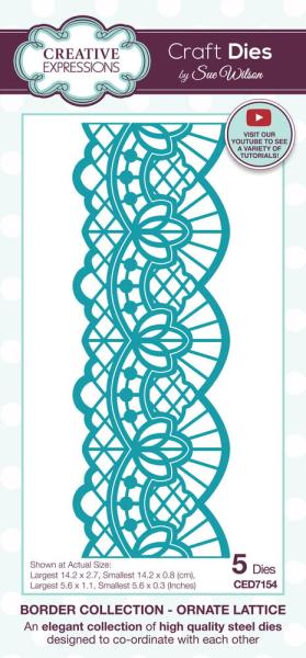 Creative Expressions - Stanzschablone "Border Ornate Lattice" Craft Dies Design by Sue Wilson