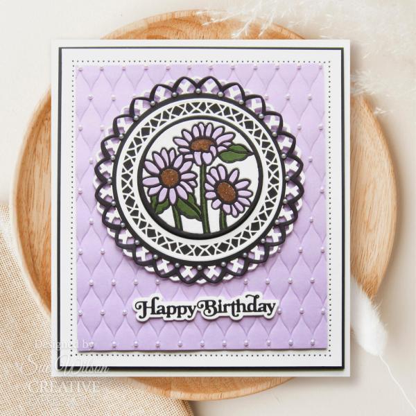 Creative Expressions - Stanzschablone "Shadowed Sentiments Happy Birthday" Craft Dies Mini Design by Sue Wilson