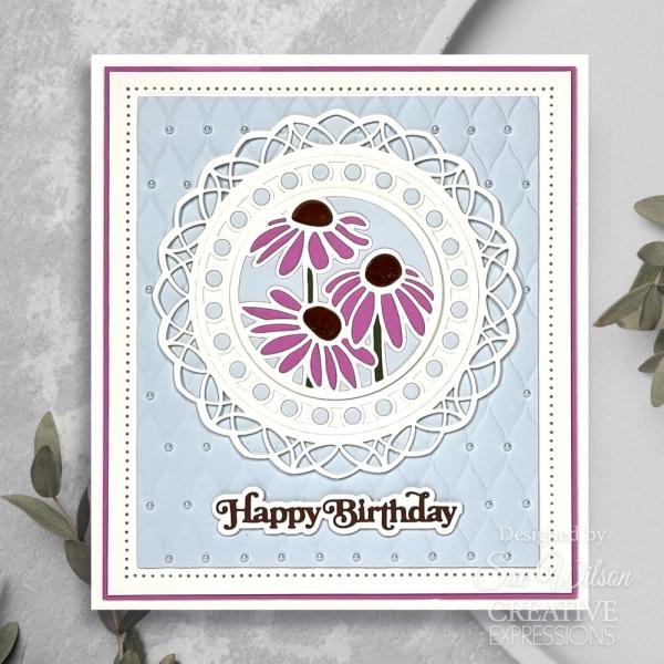 Creative Expressions - Stanzschablone "Shadowed Sentiments Happy Birthday" Craft Dies Mini Design by Sue Wilson