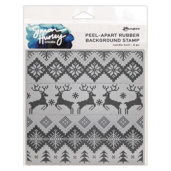 Ranger - Gummistempel by Simon Hurley Create "Nordic Knit" Rubber Stamp