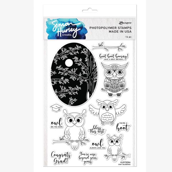 Ranger - Stempelset by Simon Hurley "Owl Buddies" Clear Stamps