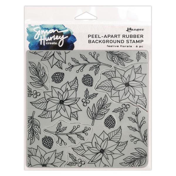 Ranger - Gummistempelset by Simon Hurley Create "Festive florals" Rubber Stamp