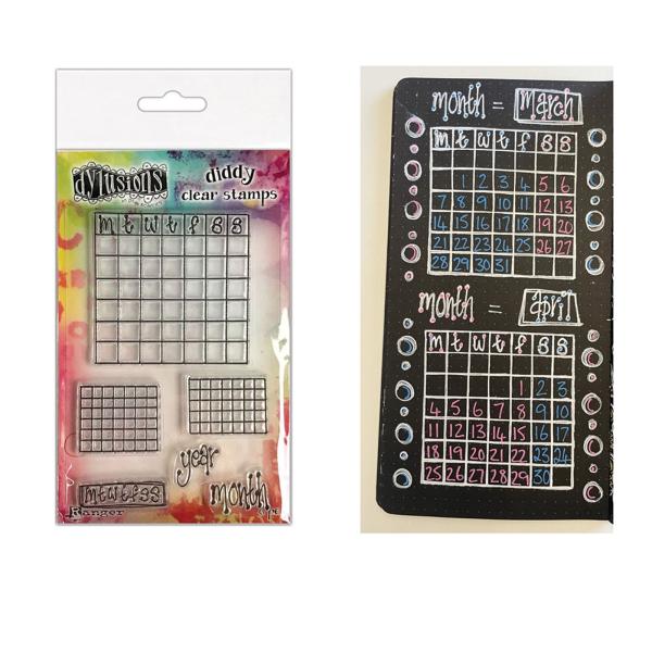 Ranger - Stempelset "Check It Out!" Clear Stamps Dylusions Diddy