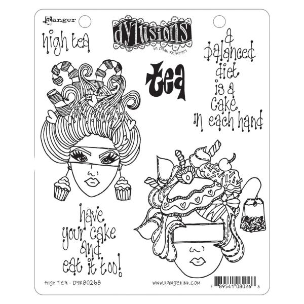 Ranger - Stempelset "High Tea" Dylusions Cling Stamp 