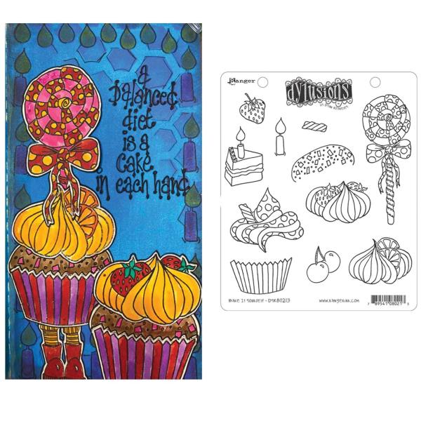 Ranger - Stempelset "Bake It Yourself" Dylusions Cling Stamp 