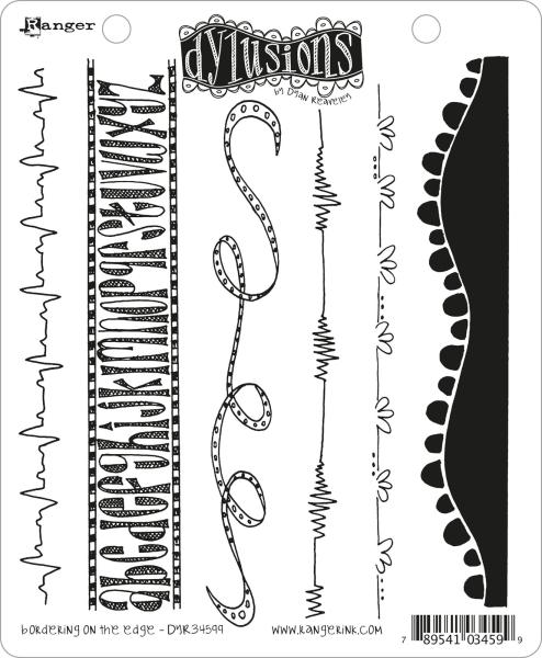 Ranger - Stempelset "Bordering on the edge" Dylusions Cling Stamp 