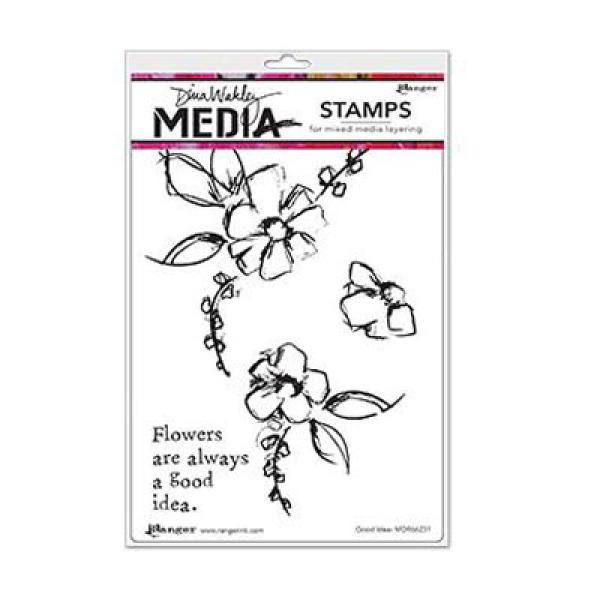 Ranger - Stempelset by Dina Wakley "Good idea" Media Cling Stamp 