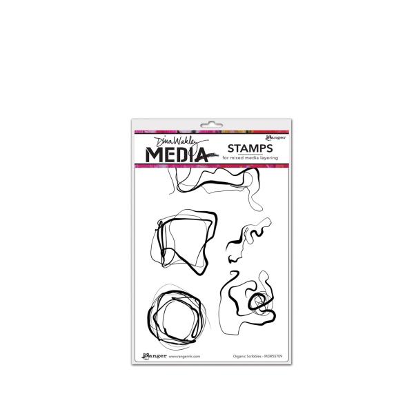 Ranger - Stempelset by Dina Wakley "Organic scribbles" Media Cling Stamp 