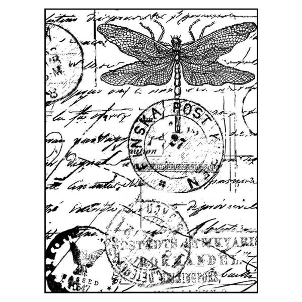 Crafty Individuals - Gummistempel "Dragonfly Post" Unmounted Rubber Stamps 