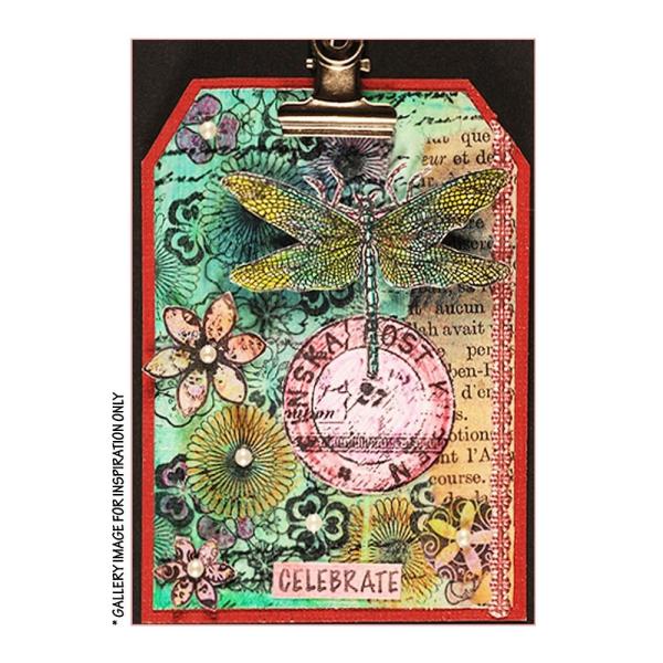 Crafty Individuals - Gummistempel "Dragonfly Post" Unmounted Rubber Stamps 