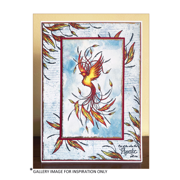 Crafty Individuals - Gummistempel "Rising Phoenix" Unmounted Rubber Stamps 