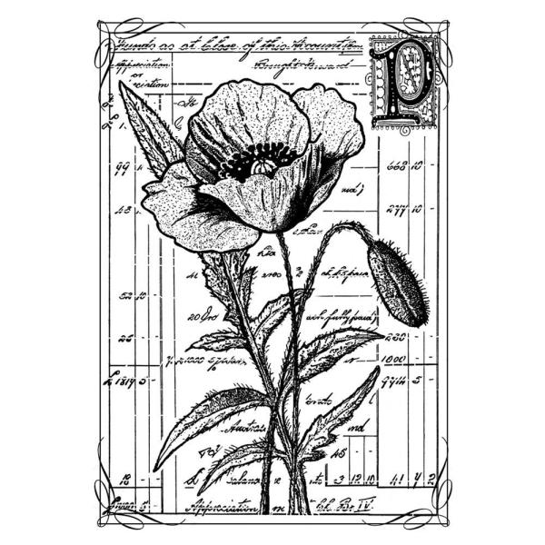 Crafty Individuals - Gummistempel "Pretty Poppy" Unmounted Rubber Stamps 