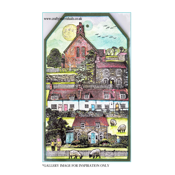 Crafty Individuals - Gummistempelset "Walls, Barns and Trees" Unmounted Rubber Stamps 