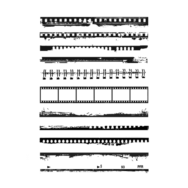 Crafty Individuals - Gummistempelset "Film Strip Borders" Unmounted Rubber Stamps 