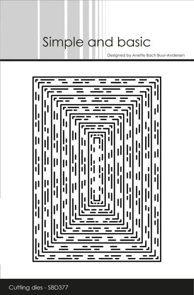 Simple and Basic - Stanzschablone A7 "Broken Lines" Dies