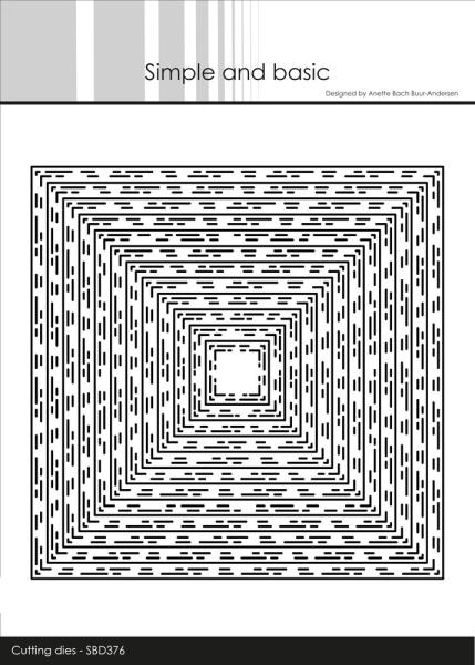 Simple and Basic - Stanzschablone 13x13 cm "Broken Lines Square" Dies