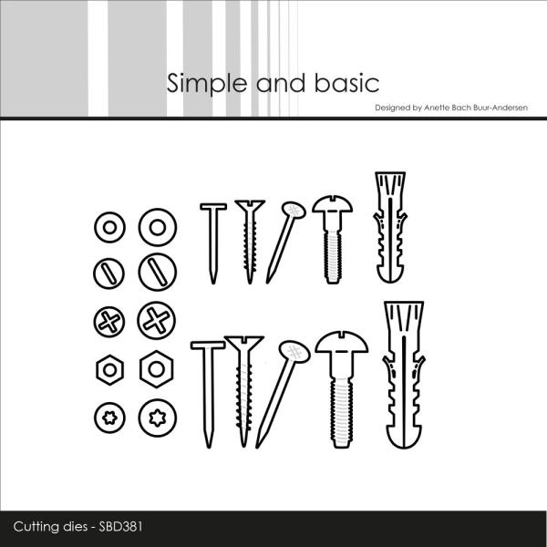 Simple and Basic - Stanzschablone 1,1x4 cm "Nails Bits and Pieces" Dies