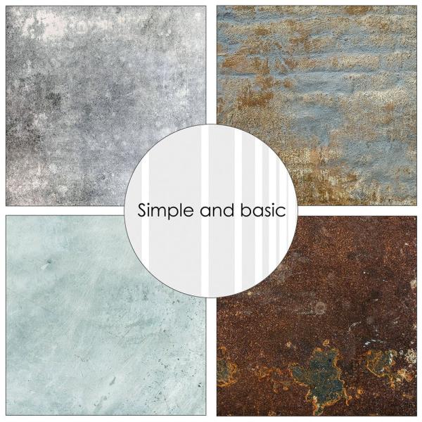 Simple and Basic - Designpapier "Stones & Texture" Paper Pack 12x12 Inch - 8 Bogen 