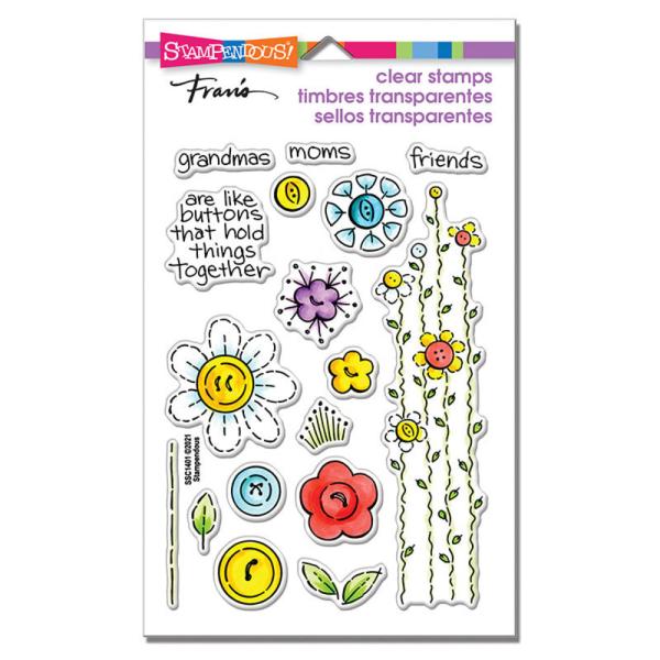 Stampendous - Stempelset "Button Blossoms" Clear Stamps