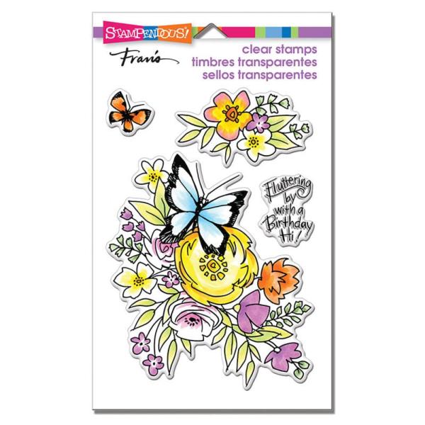 Stampendous - Stempelset "Flutters And Flowers" Clear Stamps