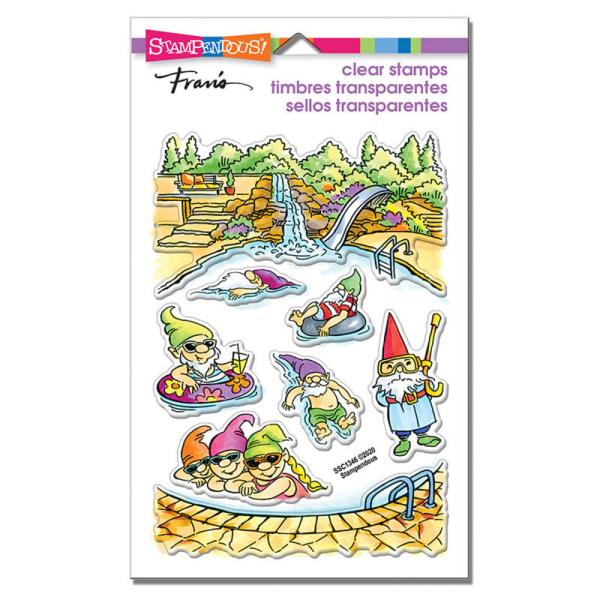 Stampendous - Stempelset "Gnome Pool" Clear Stamps