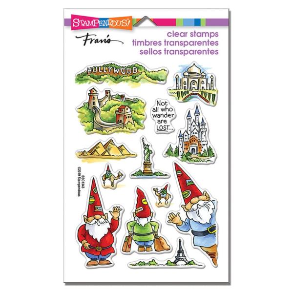 Stampendous - Stempelset "Gnome Travels" Clear Stamps