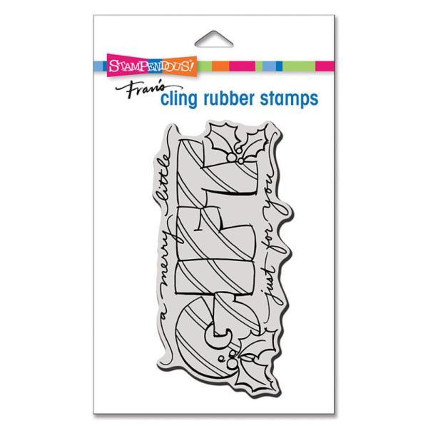 Stampendous - Gummistempel "Merry Gift" Mini Cling Stamps