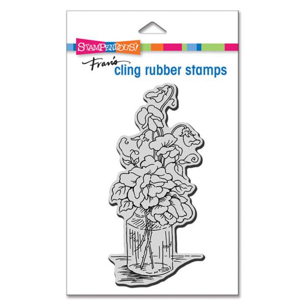 Stampendous - Gummistempel "Sweet Rose Jar" Mini Cling Stamps