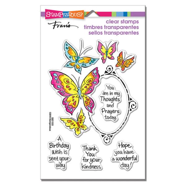 Stampendous - Stempelset "Butterfly Frame" Clear Stamps