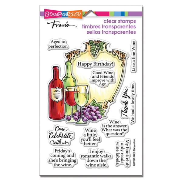 Stampendous - Stempelset "Wine Frame" Clear Stamps