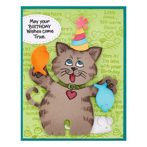 Stampendous - Stempelset "Kitty Hugs Faces and Sentiments" Clear Stamps