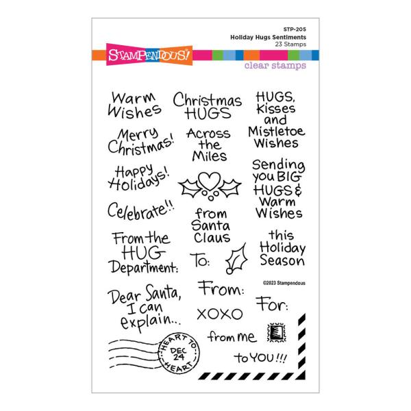 Stampendous - Stempelset "Holiday Hugs Sentiments" Clear Stamps