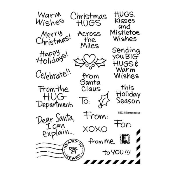 Stampendous - Stempelset "Holiday Hugs Sentiments" Clear Stamps