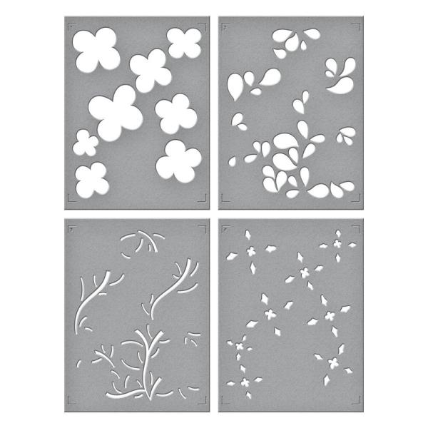 Spellbinders - Schablone "Blossoming Flowers" Layered Stencil