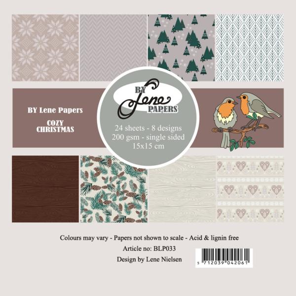 By Lene - Designpapier "Cozy Christmas" Paper Pack 6x6 Inch - 24 Bogen