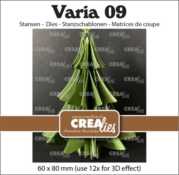 Crealies - Stanzschablone "No. 09 3D Christmas Tree" Varia Dies