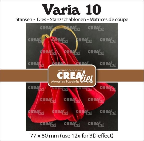 Crealies - Stanzschablone "No. 10 3D Christmas Bell" Varia Dies