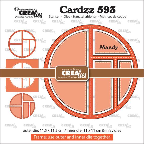 Crealies - Stanzschablone "No. 593 Frame & Inlay Mandy" Cardzz Dies