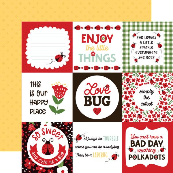 Echo Park - Designpapier "Little Ladybug" Paper Pack 6x6 Inch - 24 Bogen