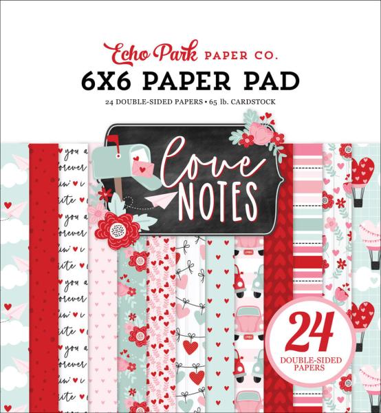 Echo Park - Designpapier "Love Notes" Paper Pack 6x6 Inch - 24 Bogen