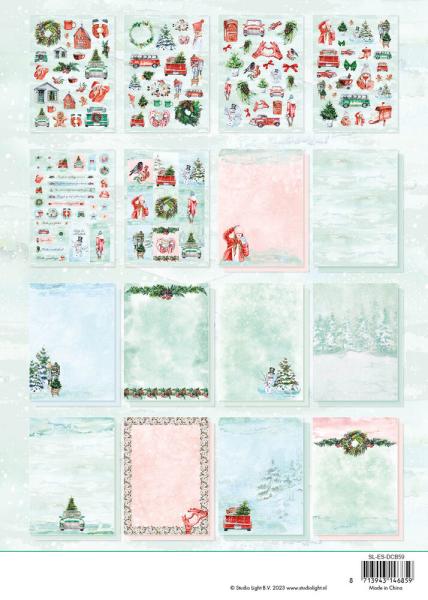 Studio Light - Designpapier - Stanzteile "Winter Fun " DIY Block A4 - 32 Bogen