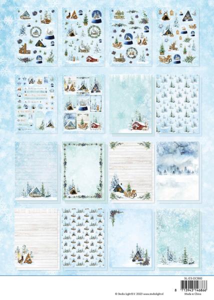 Studio Light - Designpapier - Stanzteile "Winter Scene " DIY Block A4 - 32 Bogen