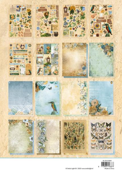 Studio Light - Designpapier - Stanzteile "Remembering Summer " DIY Block A4 - 32 Bogen