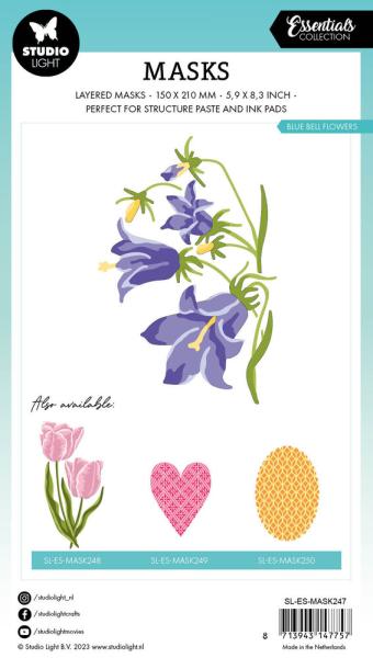 Studio Light - Schablone "Blue Bell Flowers" Stencil  