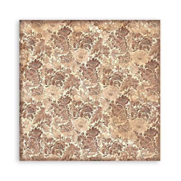 Stamperia - Designpapier "Coffee and Chocolate Backgrounds" Paper Pack 8x8 Inch - 10 Bogen