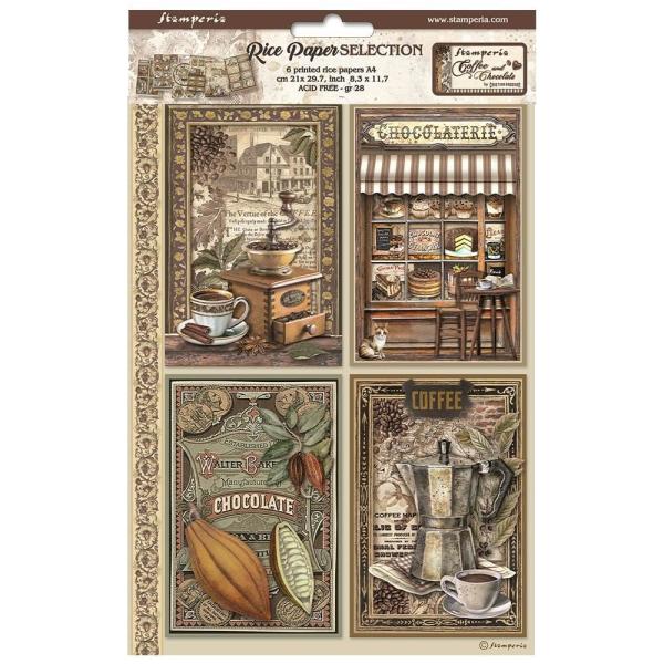 Stamperia - Decopatch Papier "Selection" Decoupage A4 - 6 Bogen  